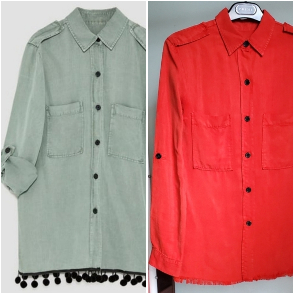 Zara 2-Piece Premium Denim Collection Shirt Bundle